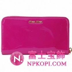 ミュウミュウ MIU MIU エナメル リボン 長財布 サイフ 財布 さいふ ピンク 5M0506-VERNI-FIOCCADDF